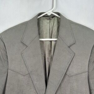Vintage Sheplers The Plainsman Blazer Men's 42L Gray 2-Button Western Sport Coat